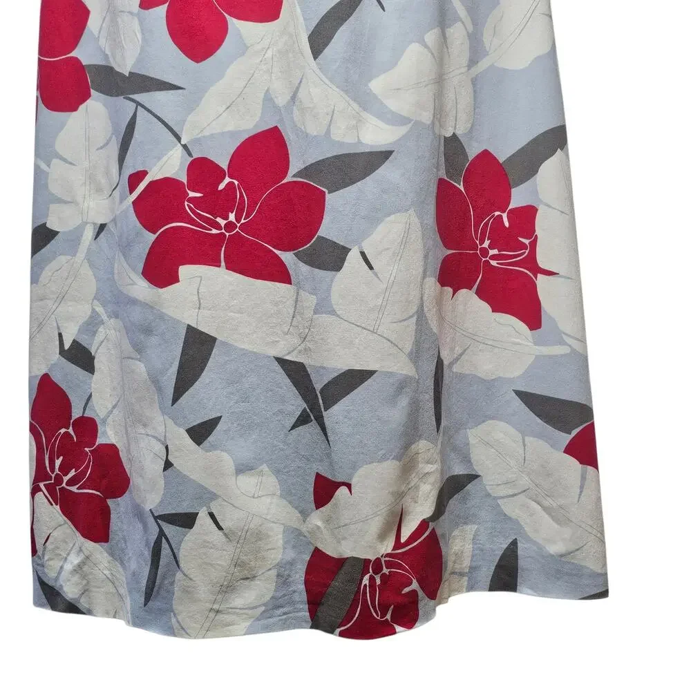 Tommy Bahama Stretch Colorful Hibiscus Floral Halter Midi Dress Size 10